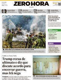 Capa do jornal Zero Hora 24/03/2026