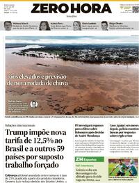 Capa Zero Hora 24/07/2026