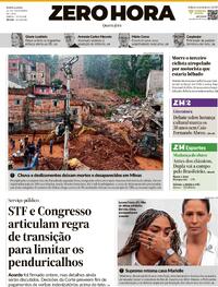 Capa do jornal Zero Hora 25/02/2026