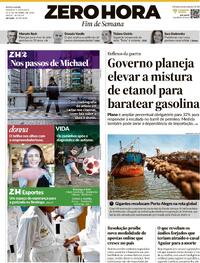 Capa do jornal Zero Hora 25/04/2026