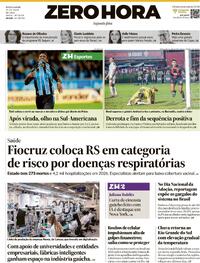 Capa Zero Hora 25/05/2026