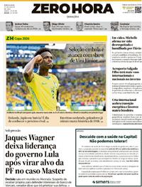 Capa Zero Hora 25/06/2026