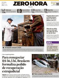 Capa Zero Hora 25/08/2026