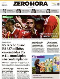 Capa do jornal Zero Hora 26/01/2026