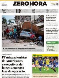 Capa Zero Hora 26/06/2026