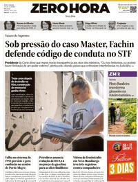 Capa do jornal Zero Hora 27/01/2026