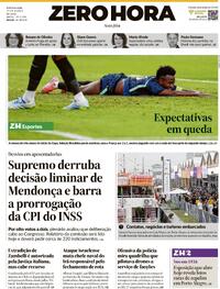 Capa do jornal Zero Hora 27/03/2026