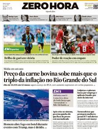 Capa do jornal Zero Hora 27/04/2026