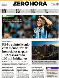 Capa Zero Hora 27/05/2026