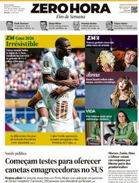 Capa Zero Hora 27/06/2026
