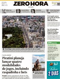 Capa do jornal Zero Hora 28/01/2026