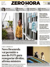 Capa do jornal Zero Hora 28/04/2026