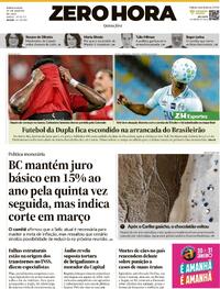 Capa do jornal Zero Hora 30/01/2026
