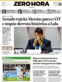 Capa do jornal Zero Hora 30/04/2026
