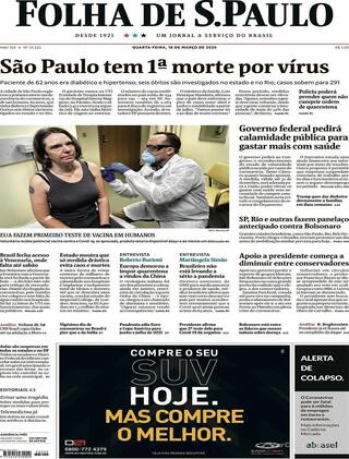 Capa Folha de S.Paulo