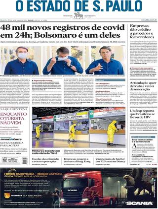 Capa O Estado de Sao Paulo