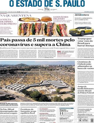 Capa O Estado de Sao Paulo