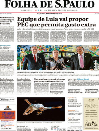 Capa Folha de S.Paulo