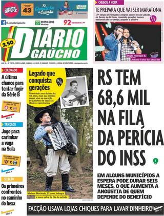 Capa Diário Gaúcho