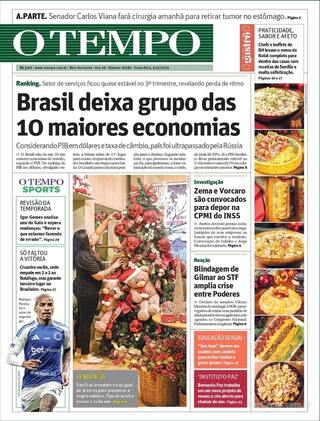 Capa Jornal O Tempo