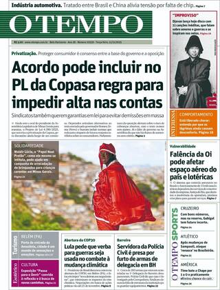 Capa Jornal O Tempo