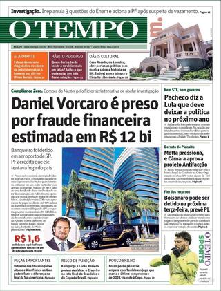 Capa Jornal O Tempo