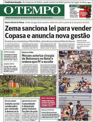 Capa Jornal O Tempo
