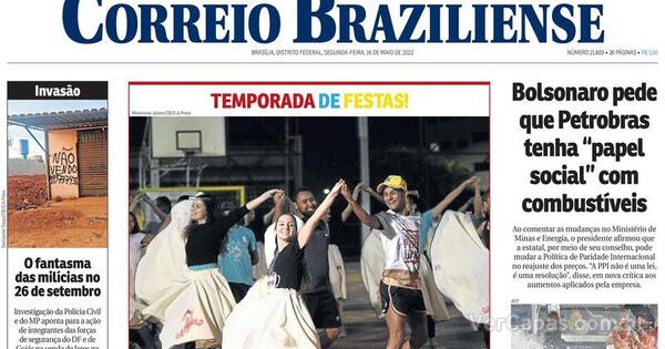 Capa Correio Braziliense Edi O Segunda De Maio De