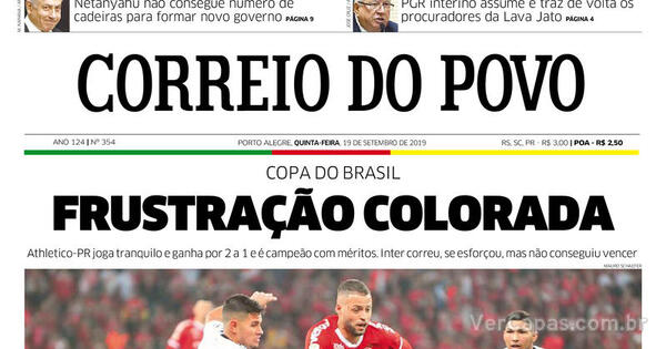 Capa Correio Do Povo Quinta19 De Setembro De 2019 2427