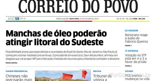 Capa Correio Do Povo Sexta25 De Outubro De 2019 6377