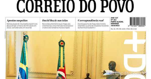 Capa Correio Do Povo Edi O S Bado De Setembro De