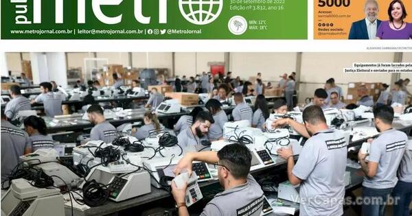 Capa Metro Jornal São Paulo Edição Sexta 30 De Setembro De 2022