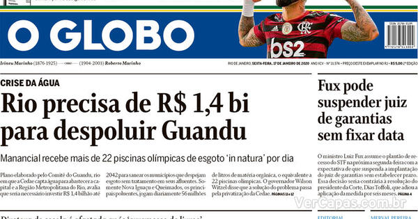 Capa O Globo Sexta17 De Janeiro De 2020 6879