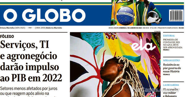 Capa O Globo Edição Domingo 2 De Janeiro De 2022 7055